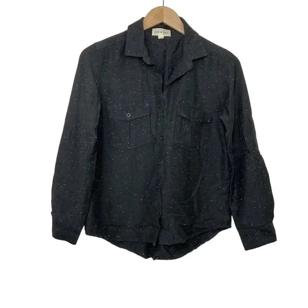 Cloth & Stone Charcoal Long Sleeve Top XS